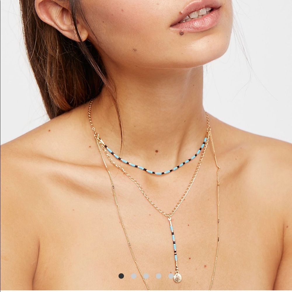 NWOT Free People Paradise Beaded Necklace